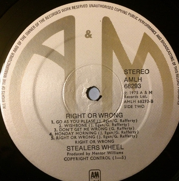 Stealers Wheel ~ Right Or Wrong (Vinyl) - Djungel & Jazz