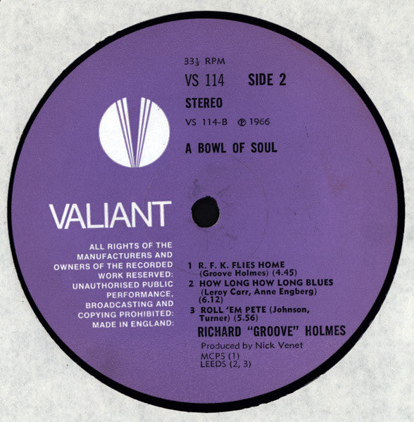 Richard "Groove" Holmes ~ A Bowl Of Soul (Vinyl) - Djungel & Jazz