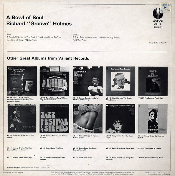 Richard "Groove" Holmes ~ A Bowl Of Soul (Vinyl) - Djungel & Jazz