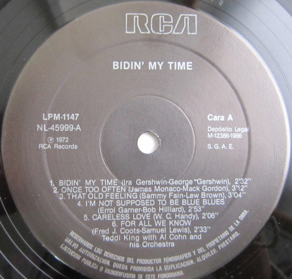 Teddi King With Al Cohn And His Orchestra ~ Bidin' My Time (Vinyl) - Djungel & Jazz