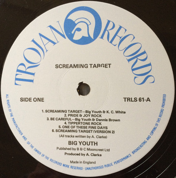 Big Youth : Screaming Target (LP, Album, RE, Orl)