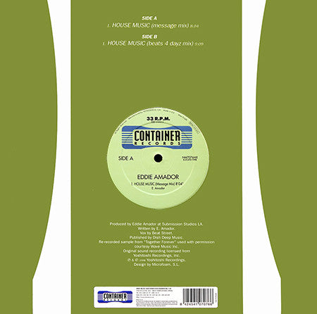Eddie Amador ~ House Music (Vinyl) - Djungel & Jazz