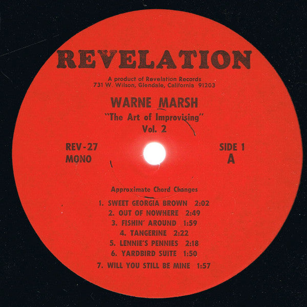 Warne Marsh ~ The Art of Improvising Volume 2 (Vinyl) - Djungel & Jazz