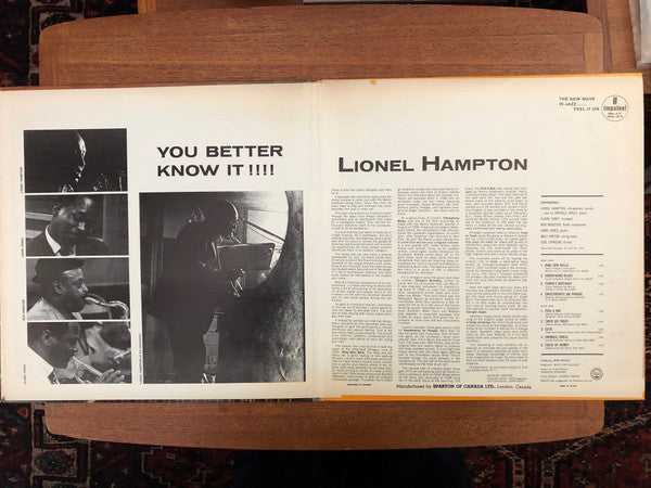 Lionel Hampton : You Better Know It!!! (LP, Album, Mono, Gat)