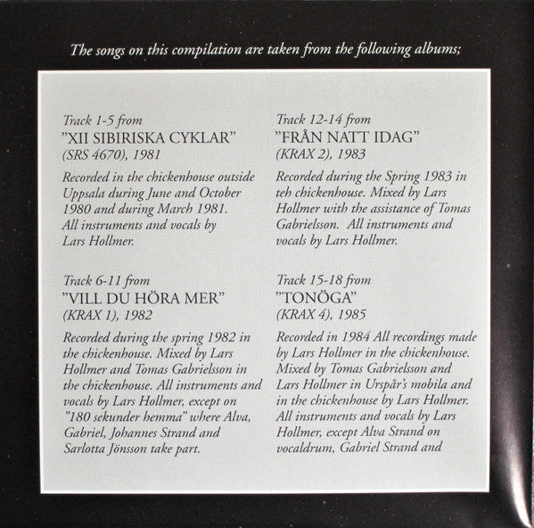 Lars Hollmer ~ Lars Hollmer 80-88 (Vinyl) - Djungel & Jazz