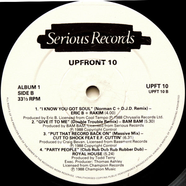 Various ~ Upfront 10 (Vinyl) - Djungel & Jazz