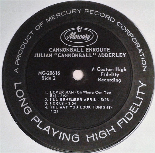 Julian "Cannonball" Adderley* : Cannonball Enroute (LP, Album, Mono)