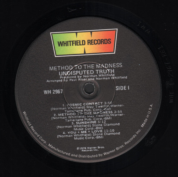 The Undisputed Truth ~ Method To The Madness (Vinyl) - Djungel & Jazz