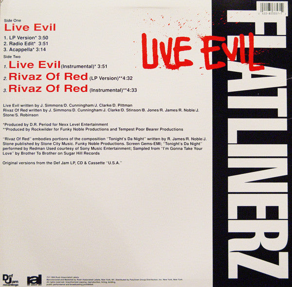 Flatlinerz ~ Live Evil (Vinyl) - Djungel & Jazz