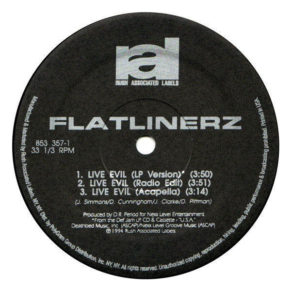 Flatlinerz ~ Live Evil (Vinyl) - Djungel & Jazz