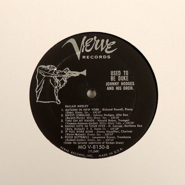 Johnny Hodges And His Orchestra : Used To Be Duke (LP, Album, Mono, RE)