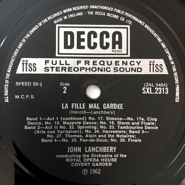 Hérold - Lanchbery, Orchestra Of The Royal Opera House, Covent Garden ~ La Fille Mal Gardée - Excerpts (Vinyl) - Djungel & Jazz