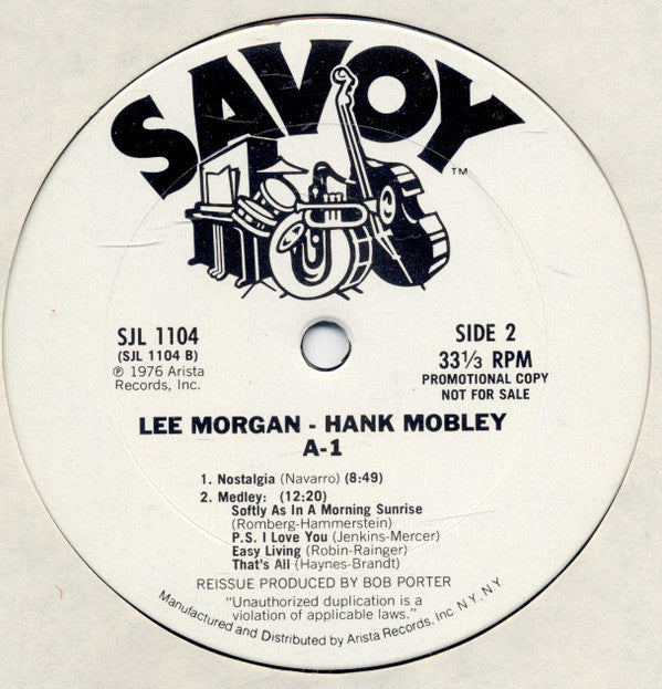 Lee Morgan / Hank Mobley : A-1 (LP, Album, Promo, RE)