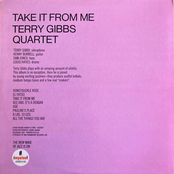 Terry Gibbs Quartet ~ Take It From Me (Vinyl) - Djungel & Jazz