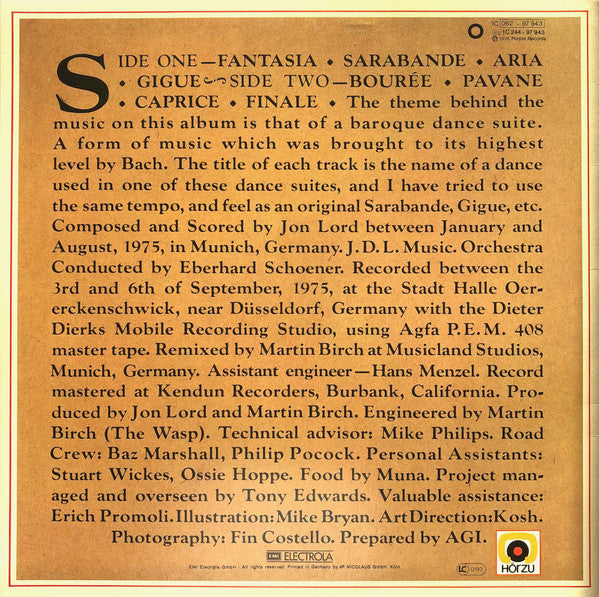 Jon Lord ~ Sarabande (Vinyl) - Djungel & Jazz