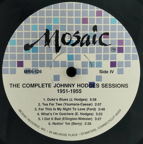 Johnny Hodges ~ The Complete Johnny Hodges Sessions 1951 - 1955 (Vinyl) - Djungel & Jazz
