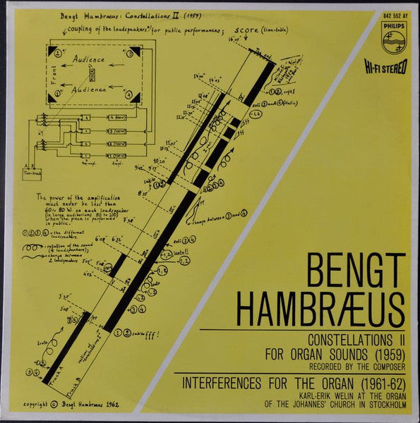 Bengt Hambraeus ~ Constellations II For Organ Sounds - Interferences For The Organ (Vinyl) - Djungel & Jazz