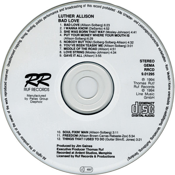 Luther Allison ~ Bad Love (Vinyl) - Djungel & Jazz