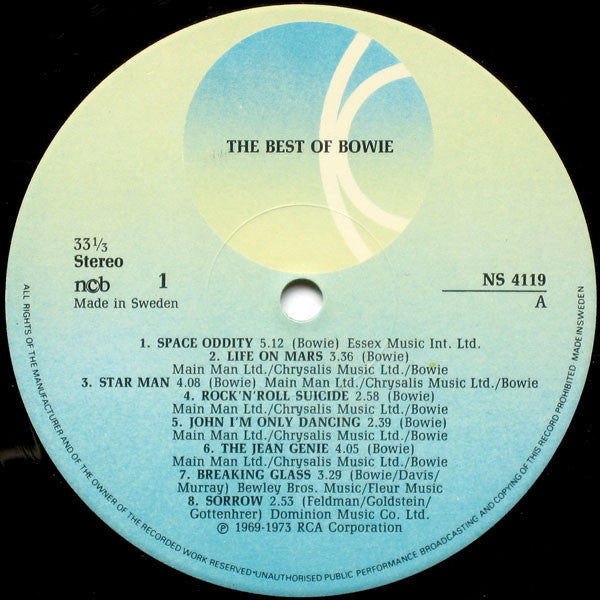 David Bowie : The Best Of Bowie (LP, Comp)
