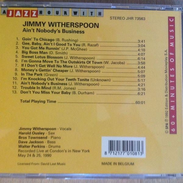 Jimmy Witherspoon ~ Ain't Nobody's Business (Vinyl) - Djungel & Jazz
