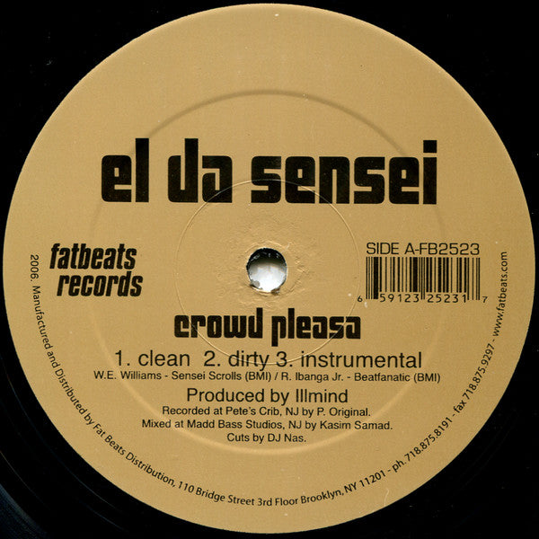 El Da Sensei ~ Crowd Pleasa / Natural Feel Good (Vinyl) - Djungel & Jazz