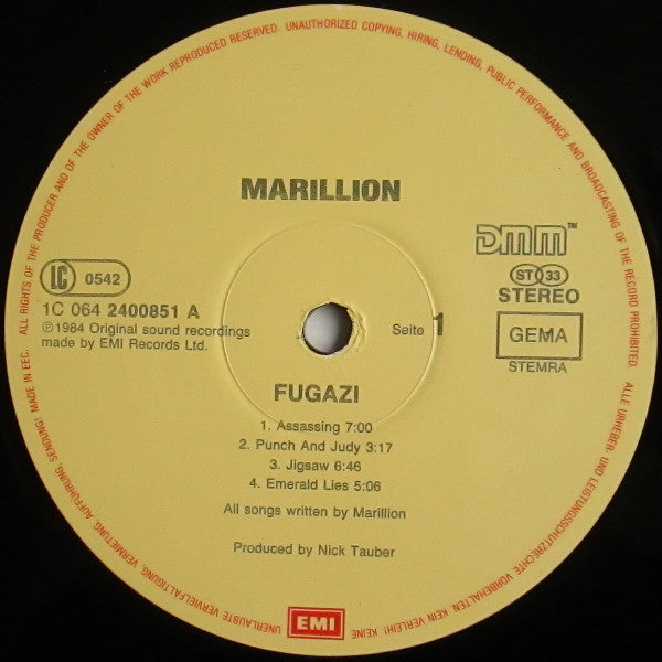 Marillion ~ Fugazi (Vinyl) - Djungel & Jazz