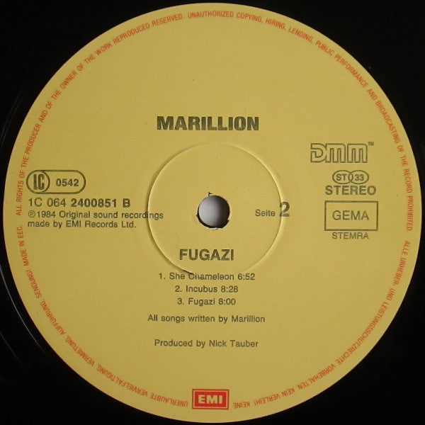 Marillion ~ Fugazi (Vinyl) - Djungel & Jazz