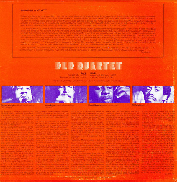 Roscoe Mitchell : Old / Quartet (LP, Album)