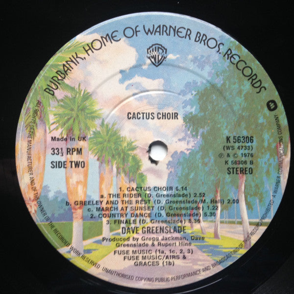 Dave Greenslade ~ Cactus Choir (Vinyl) - Djungel & Jazz