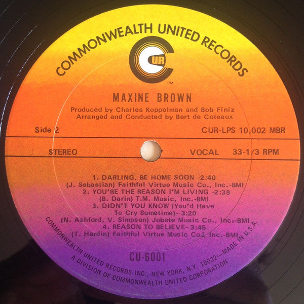 Maxine Brown ~ We'll Cry Together (Vinyl) - Djungel & Jazz