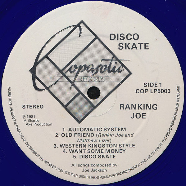 Ranking Joe : Disco Skate (LP, Album, Blu)