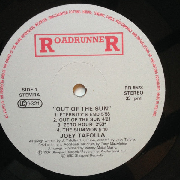 Joey Tafolla ~ Out Of The Sun (Vinyl) - Djungel & Jazz