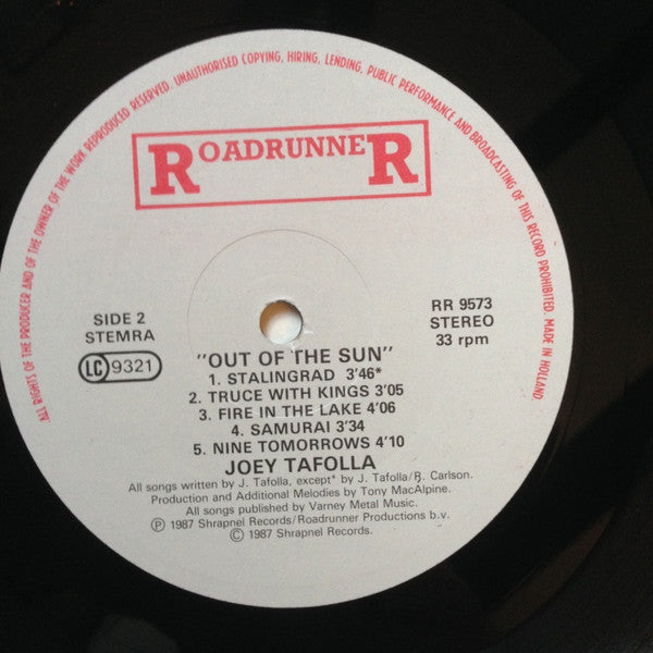 Joey Tafolla ~ Out Of The Sun (Vinyl) - Djungel & Jazz