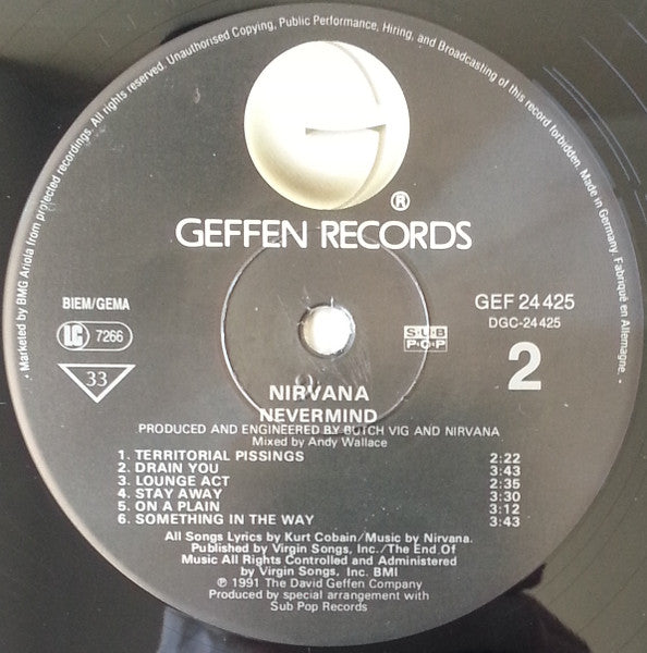 Nirvana : Nevermind (LP, Album)