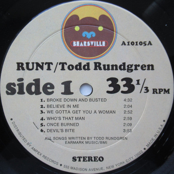 Todd Rundgren ~ Runt (Vinyl) - Djungel & Jazz