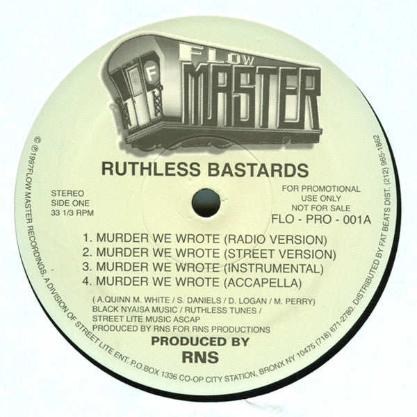 Ruthless Bastards ~ Murder We Wrote / Ruthless Bastards (Vinyl) - Djungel & Jazz