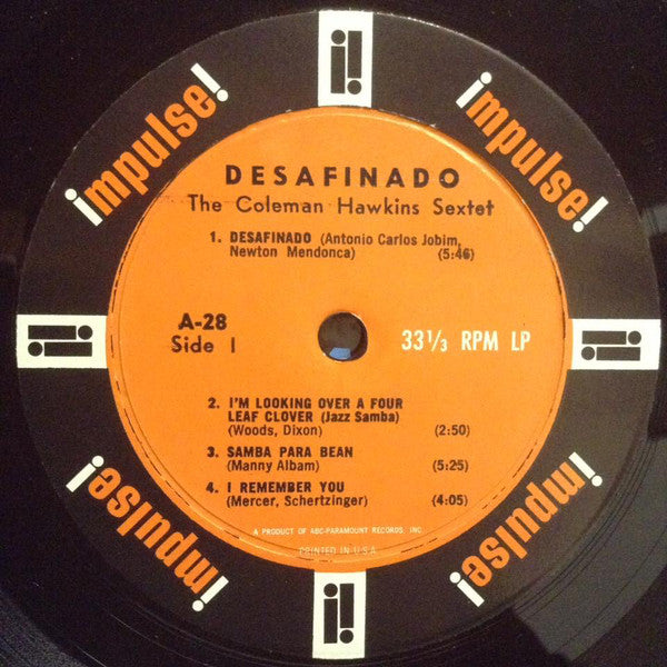 Coleman Hawkins ~ Desafinado (Bossa Nova & Jazz Samba) (Vinyl) - Djungel & Jazz