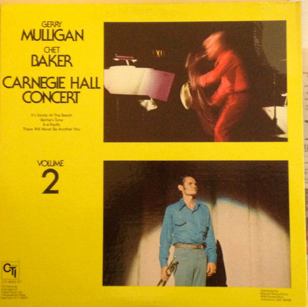 Gerry Mulligan / Chet Baker ~ Carnegie Hall Concert Volume 2 (Vinyl) - Djungel & Jazz