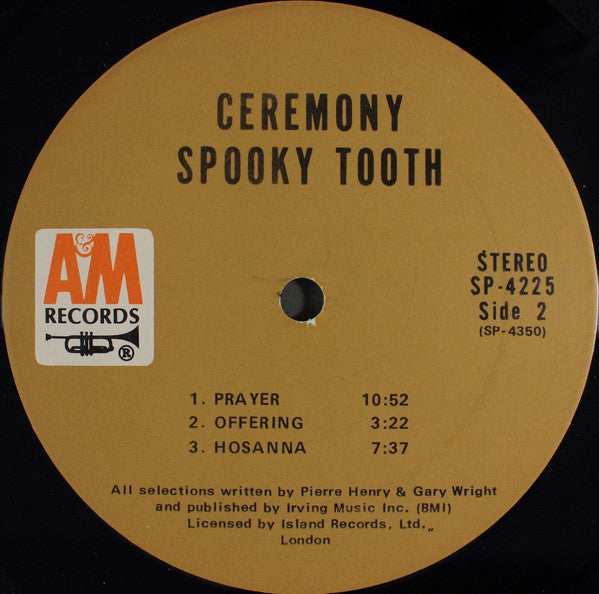 Spooky Tooth / Pierre Henry ~ Ceremony: An Electronic Mass (Vinyl) - Djungel & Jazz