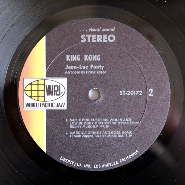 Jean-Luc Ponty ~ King Kong: Jean-Luc Ponty Plays The Music Of Frank Zappa (Vinyl) - Djungel & Jazz