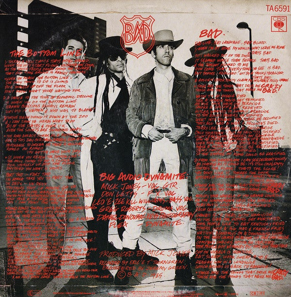 Big Audio Dynamite : The Bottom Line (12", Single)