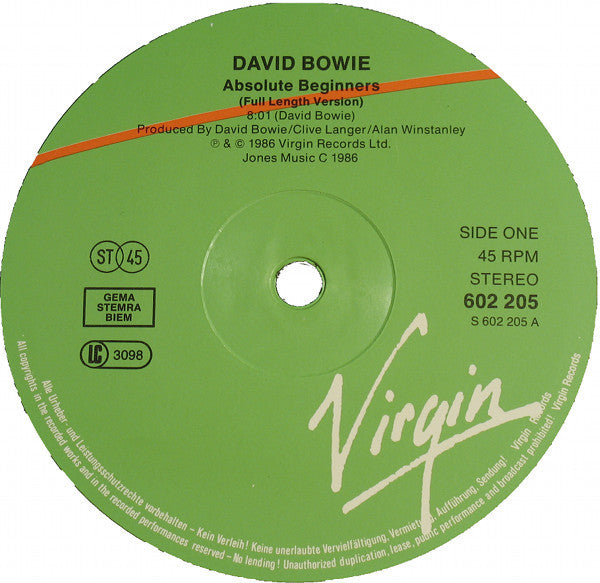 David Bowie ~ Absolute Beginners (Vinyl) - Djungel & Jazz