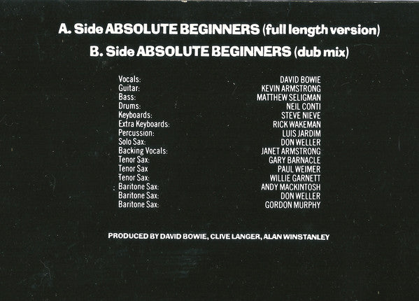 David Bowie ~ Absolute Beginners (Vinyl) - Djungel & Jazz