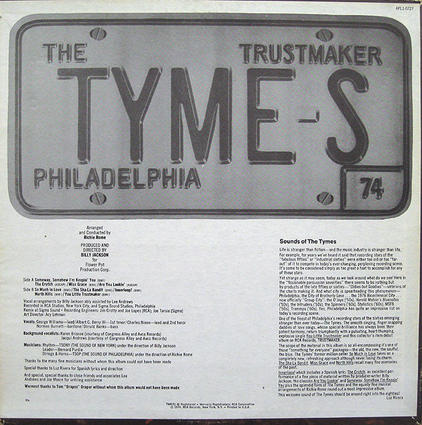 The Tymes ~ Trustmaker (Vinyl) - Djungel & Jazz