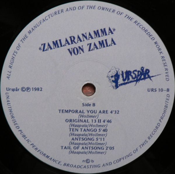 Von Zamla ~ Zamlaranamma (Vinyl) - Djungel & Jazz