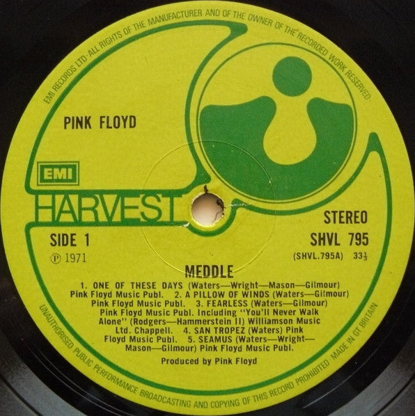 Pink Floyd ~ Meddle (Vinyl) - Djungel & Jazz