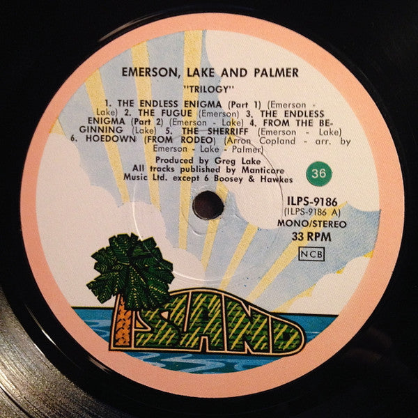 Emerson, Lake & Palmer ~ Trilogy (Vinyl) - Djungel & Jazz
