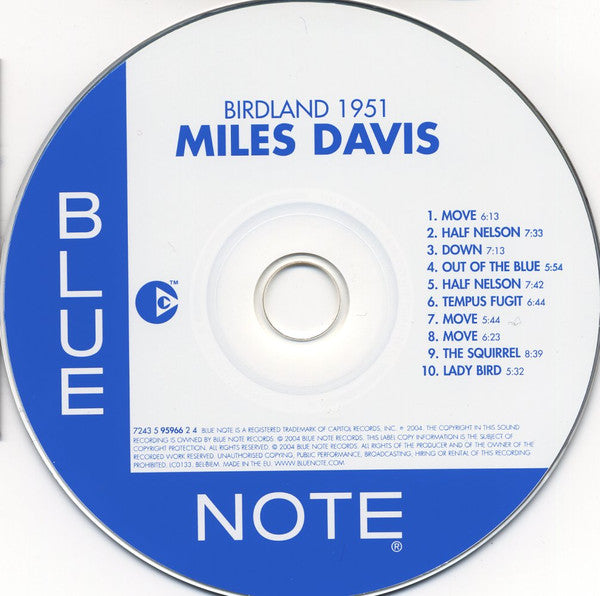 Miles Davis ~ Birdland 1951 (Vinyl) - Djungel & Jazz