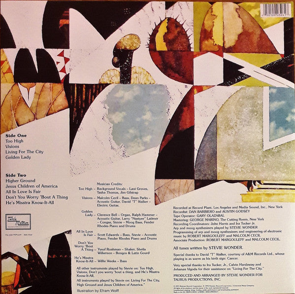 Stevie Wonder ~ Innervisions (Vinyl) - Djungel & Jazz