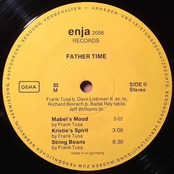 Frank Tusa, Dave Liebman, Badal Roy, Richard Beirach, Jeff Williams ~ Father Time (Vinyl) - Djungel & Jazz
